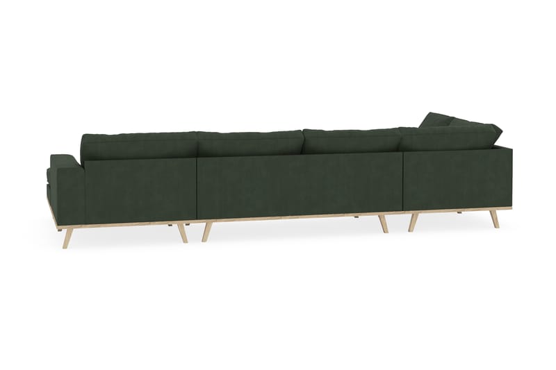 Copenhagen 5-seters Venstrevendt U-formet Sofa med Divan og Sjeselong i Manchester - Mørk grønn - Møbler - Sofaer - U-sofa