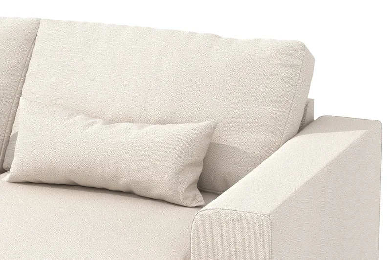 Copenhagen 5-seters Venstrevendt U-formet Sofa med Divan og Sjeselong i Stoff - Beige - Møbler - Sofaer - U-sofa