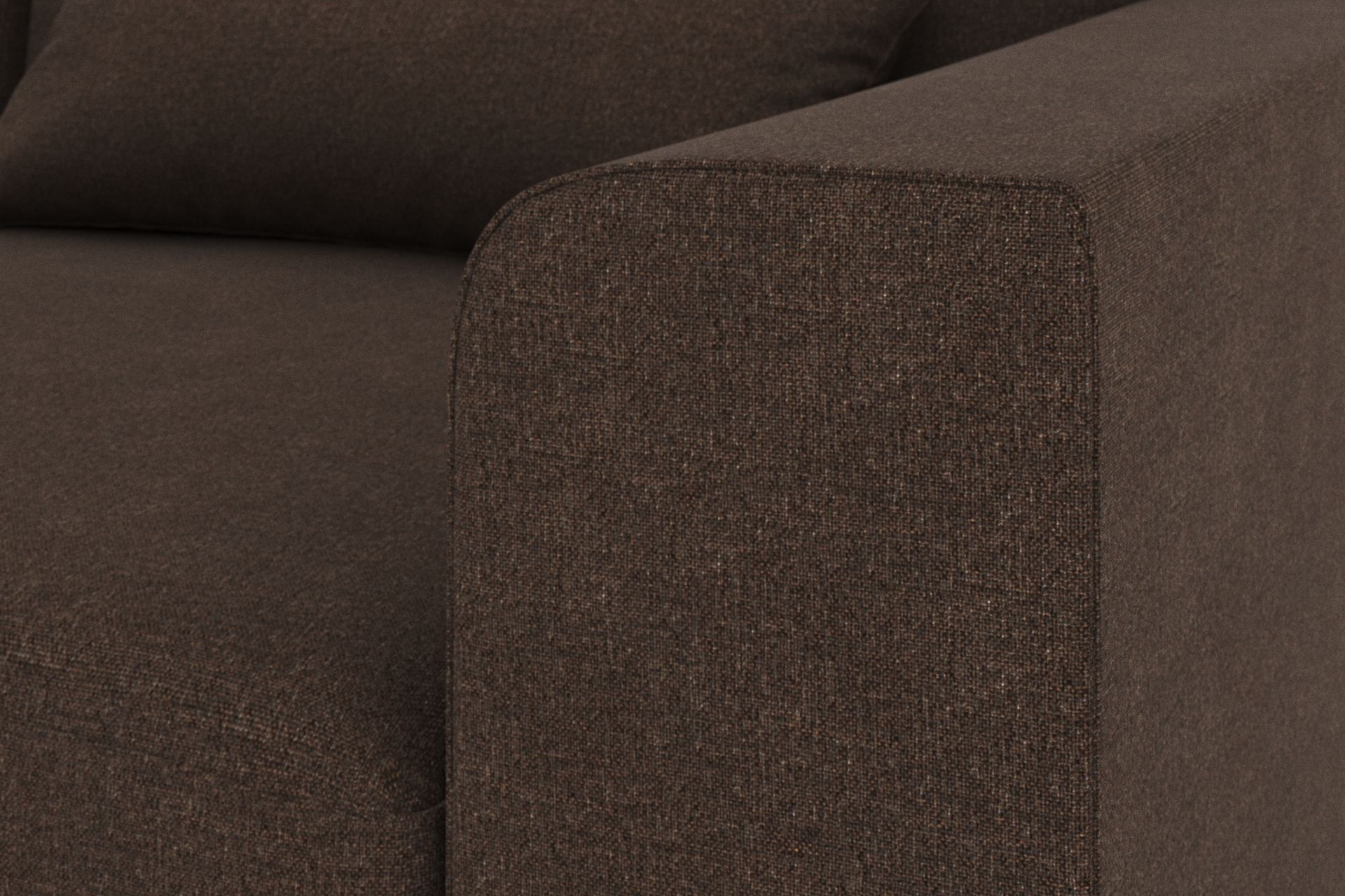 Copenhagen 5-seters Venstrevendt U-formet Sofa med Divan og Sjeselong i Stoff - Brun - Møbler - Sofaer - U-sofa