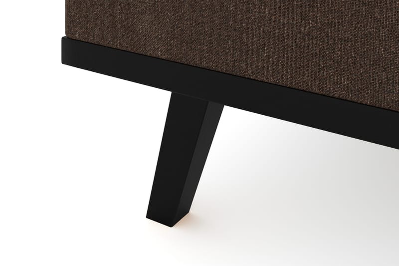 Copenhagen 5-seters Venstrevendt U-formet Sofa med Divan og Sjeselong i Stoff - Brun - Møbler - Sofaer - U-sofa