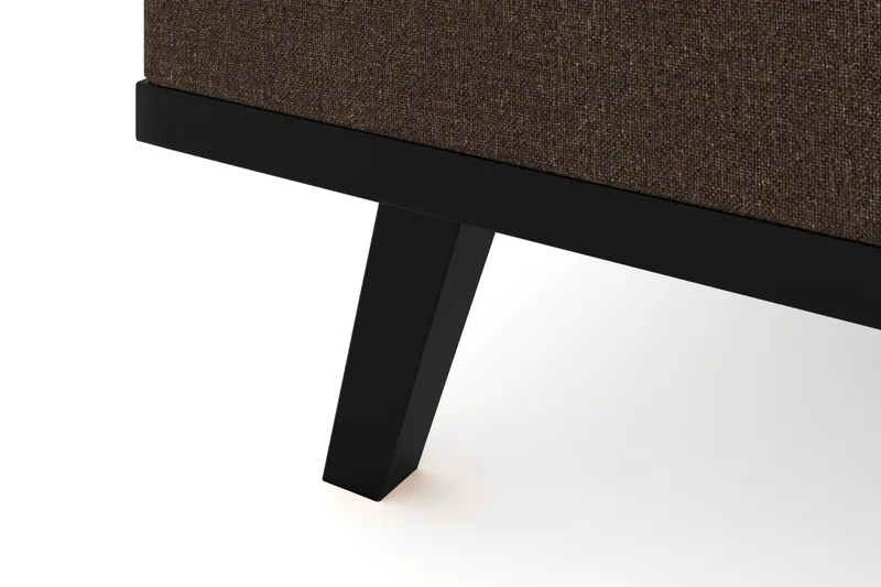 Copenhagen 5-seters Venstrevendt U-formet Sofa med Divan og Sjeselong i Stoff - Brun - Møbler - Sofaer - U-sofa