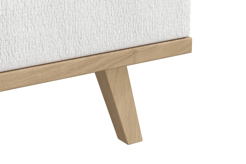 Copenhagen 5-seters Venstrevendt U-formet Sofa med Divan og Sjeselong i Stoff - Hvit - Møbler - Sofaer - U-sofa