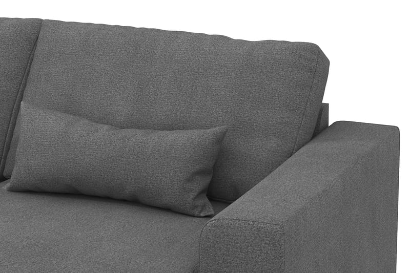 Copenhagen 5-seters Venstrevendt U-formet Sofa med Divan og Sjeselong i Stoff - Mørk grå - Møbler - Sofaer - U-sofa