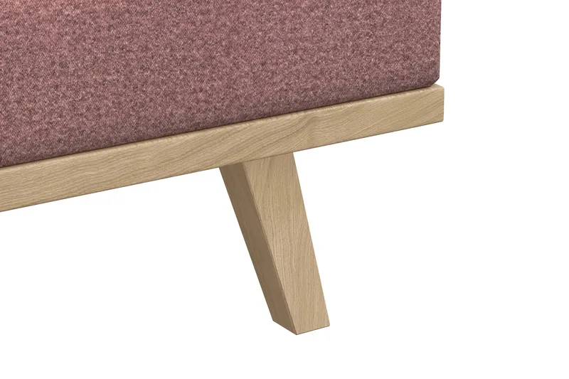 Copenhagen 5-seters Venstrevendt U-formet Sofa med Divan og Sjeselong i Stoff - Rosa - Møbler - Sofaer - U-sofa