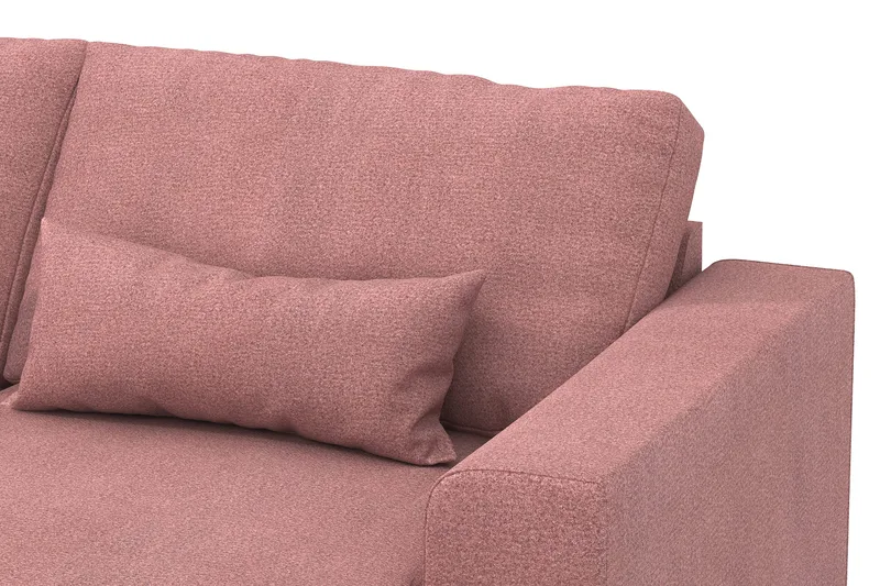 Copenhagen 5-seters Venstrevendt U-formet Sofa med Divan og Sjeselong i Stoff - Rosa - Møbler - Sofaer - U-sofa