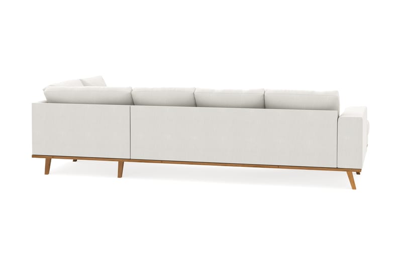 Copenhagen Compact 4-seters Høyrevendt U-formet Sofa med Divan og Sjeselong i Stoff - Lys grå - Møbler - Sofaer - U-sofa