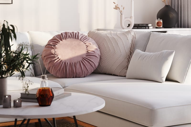 Copenhagen Compact 4-seters Venstrevendt U-formet Sofa med Divan og Sjeselong i Stoff - Lys grå - Møbler - Sofaer - U-sofa