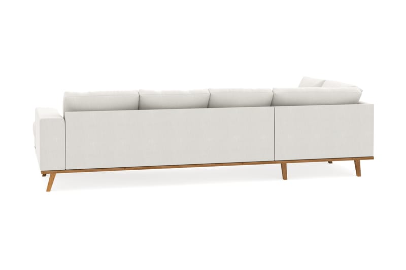Copenhagen Compact 4-seters Venstrevendt U-formet Sofa med Divan og Sjeselong i Stoff - Lys grå - Møbler - Sofaer - U-sofa