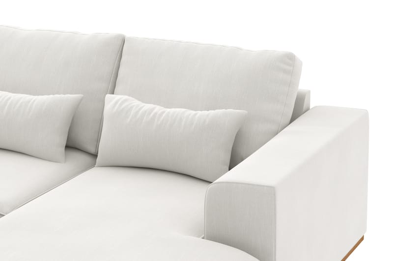 Copenhagen Compact 4-seters Venstrevendt U-formet Sofa med Divan og Sjeselong i Stoff - Lys grå - Møbler - Sofaer - U-sofa