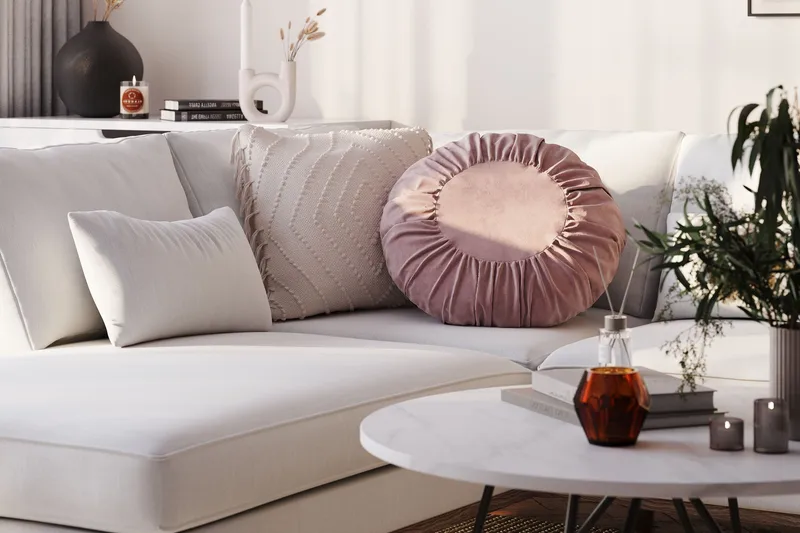 Copenhagen Compact 4-seters Venstrevendt U-formet Sofa med Divan og Sjeselong i Stoff - Lys grå - Møbler - Sofaer - U-sofa