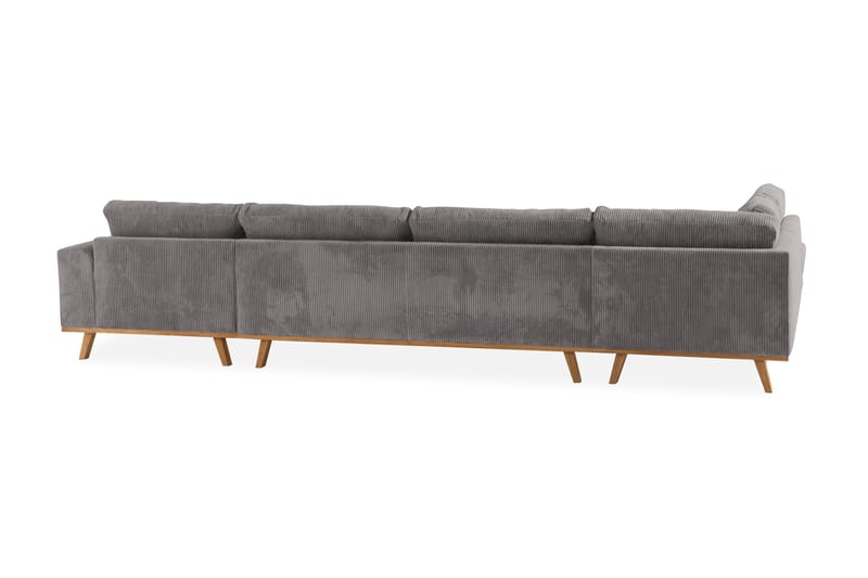 Copenhagen U-Sofa Cordfløyel - Grå - U-sofa