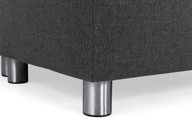 Crazy 4-seters Høyrevendt U-formet Large Sofa med Divan og Sjeselong i Stoff - Antrasitt - Møbler - Sofaer - U-sofa