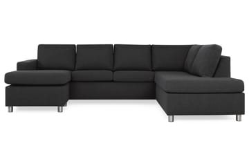Crazy 4-seters Høyrevendt U-formet Large Sofa med Divan og Sjeselong i Stoff