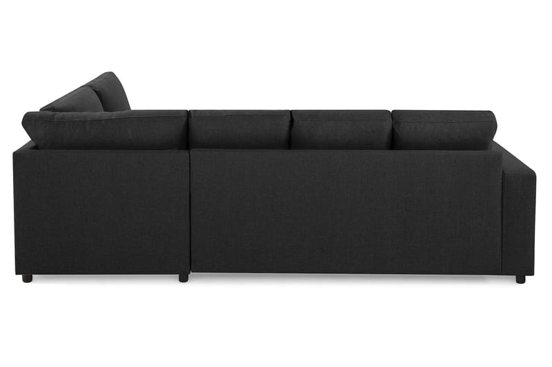 Crazy 4-seters Høyrevendt U-formet Large Sofa med Divan og Sjeselong i Stoff - Antrasitt - Møbler - Sofaer - U-sofa