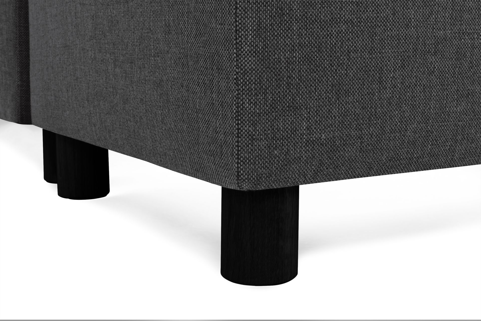 Crazy 4-seters Høyrevendt U-formet Large Sofa med Divan og Sjeselong i Stoff - Antrasitt - Møbler - Sofaer - U-sofa