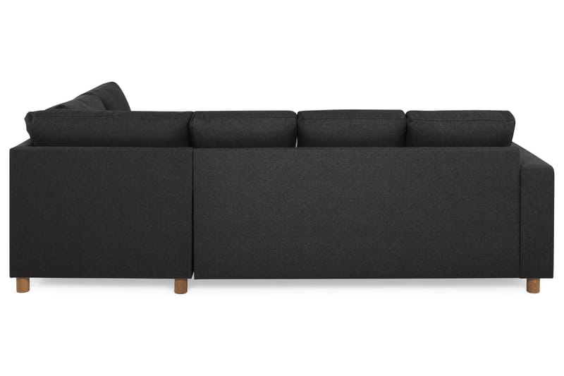 Crazy 4-seters Høyrevendt U-formet Large Sofa med Divan og Sjeselong i Stoff - Antrasitt - Møbler - Sofaer - U-sofa