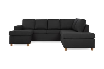 Crazy 4-seters Høyrevendt U-formet Large Sofa med Divan og Sjeselong i Stoff
