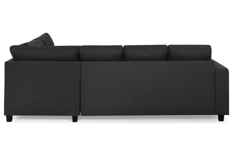 Crazy 4-seters Høyrevendt U-formet Large Sofa med Divan og Sjeselong i Stoff - Antrasitt - Møbler - Sofaer - U-sofa