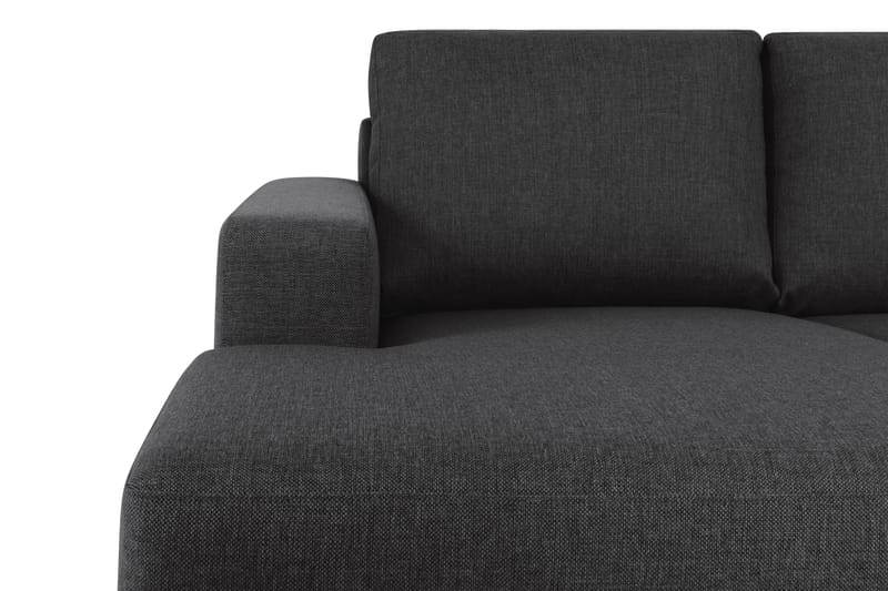 Crazy 4-seters Høyrevendt U-formet Large Sofa med Divan og Sjeselong i Stoff - Antrasitt - Møbler - Sofaer - U-sofa