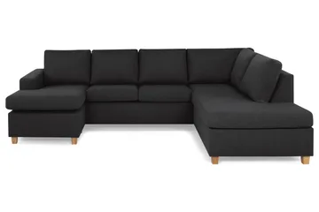 Crazy 4-seters Høyrevendt U-formet Large Sofa med Divan og Sjeselong i Stoff