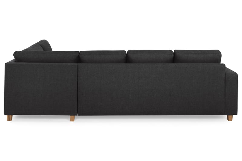 Crazy 4-seters Høyrevendt U-formet Large Sofa med Divan og Sjeselong i Stoff - Antrasitt - Møbler - Sofaer - U-sofa
