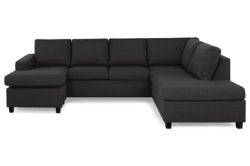 Crazy 4-seters Høyrevendt U-formet Large Sofa med Divan og Sjeselong i Stoff