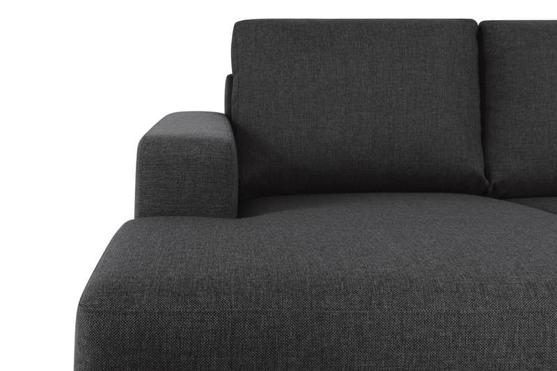 Crazy 4-seters Høyrevendt U-formet Large Sofa med Divan og Sjeselong i Stoff - Antrasitt - Møbler - Sofaer - U-sofa