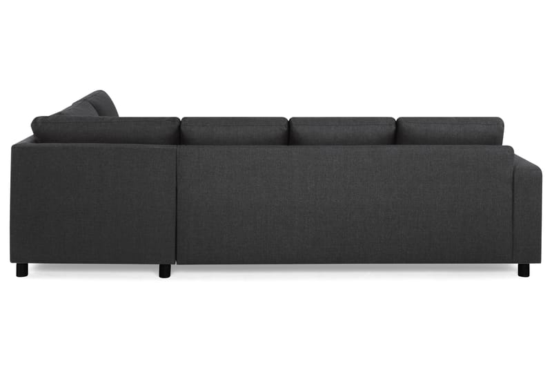 Crazy 4-seters Høyrevendt U-formet Large Sofa med Divan og Sjeselong i Stoff - Antrasitt - Møbler - Sofaer - U-sofa