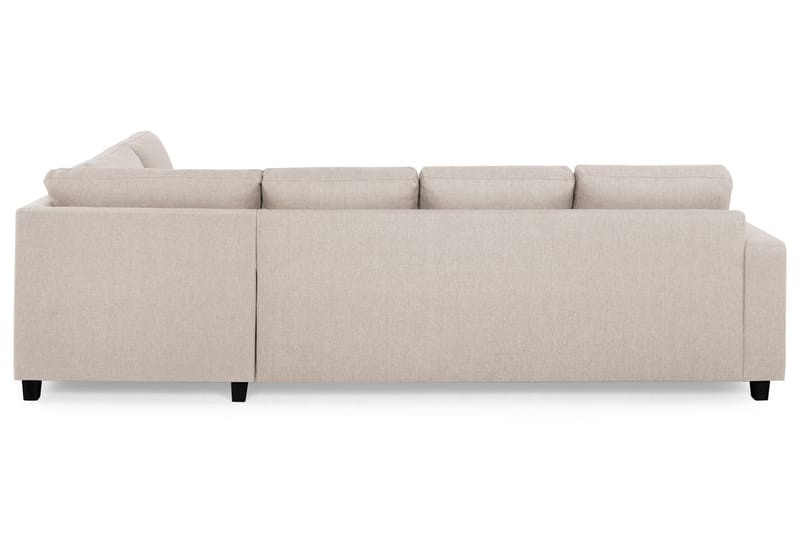 Crazy 4-seters Høyrevendt U-formet Large Sofa med Divan og Sjeselong i Stoff - Beige - Møbler - Sofaer - U-sofa