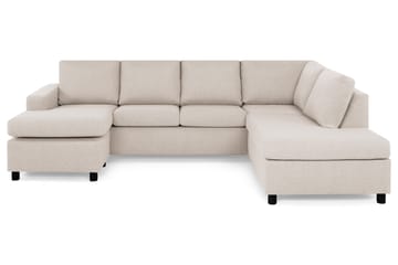 Crazy 4-seters Høyrevendt U-formet Large Sofa med Divan og Sjeselong i Stoff