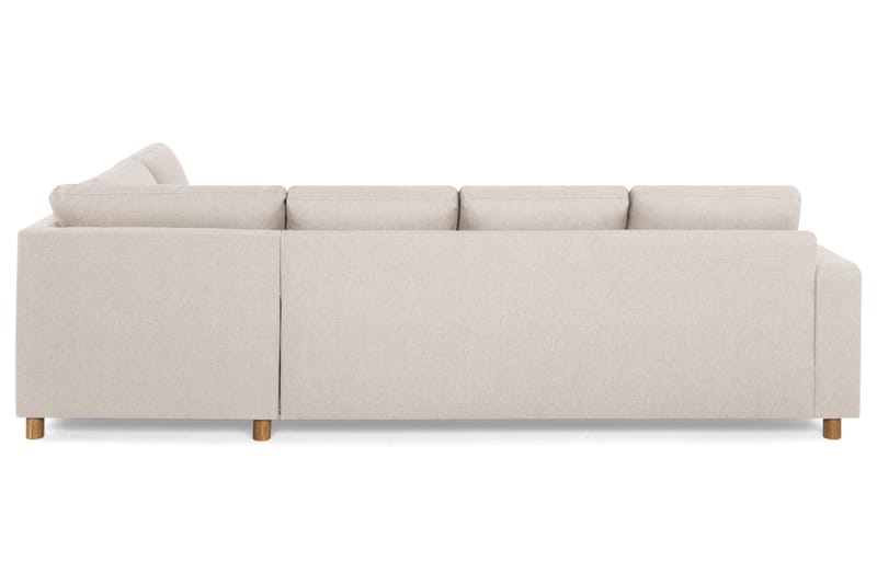 Crazy 4-seters Høyrevendt U-formet Large Sofa med Divan og Sjeselong i Stoff - Beige - Møbler - Sofaer - U-sofa