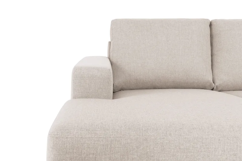 Crazy 4-seters Høyrevendt U-formet Large Sofa med Divan og Sjeselong i Stoff - Beige - Møbler - Sofaer - U-sofa