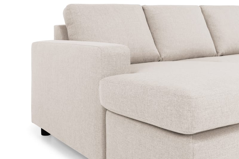 Crazy 4-seters Høyrevendt U-formet Large Sofa med Divan og Sjeselong i Stoff - Beige - Møbler - Sofaer - U-sofa