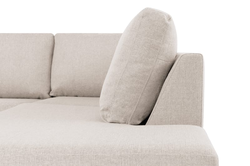 Crazy 4-seters Høyrevendt U-formet Large Sofa med Divan og Sjeselong i Stoff - Beige - Møbler - Sofaer - U-sofa