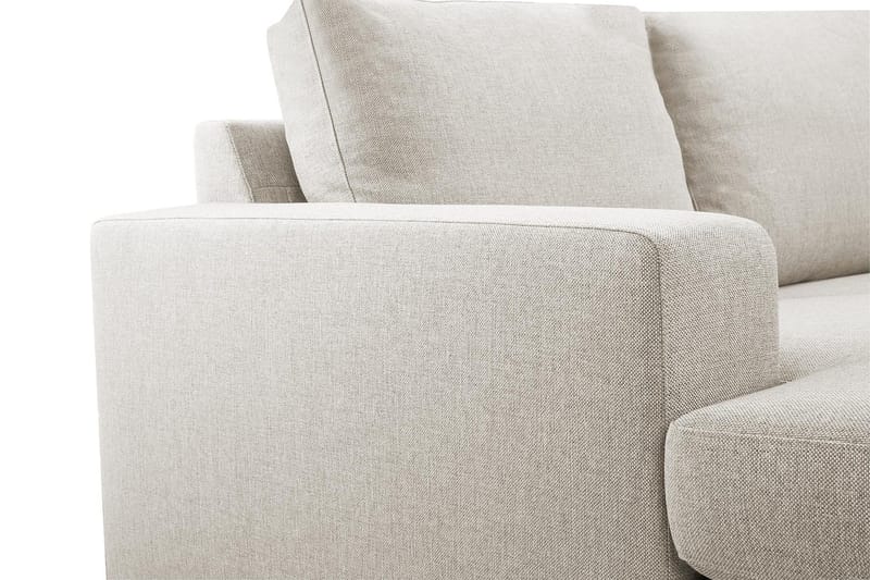 Crazy 4-seters Høyrevendt U-formet Large Sofa med Divan og Sjeselong i Stoff - Beige - Møbler - Sofaer - U-sofa