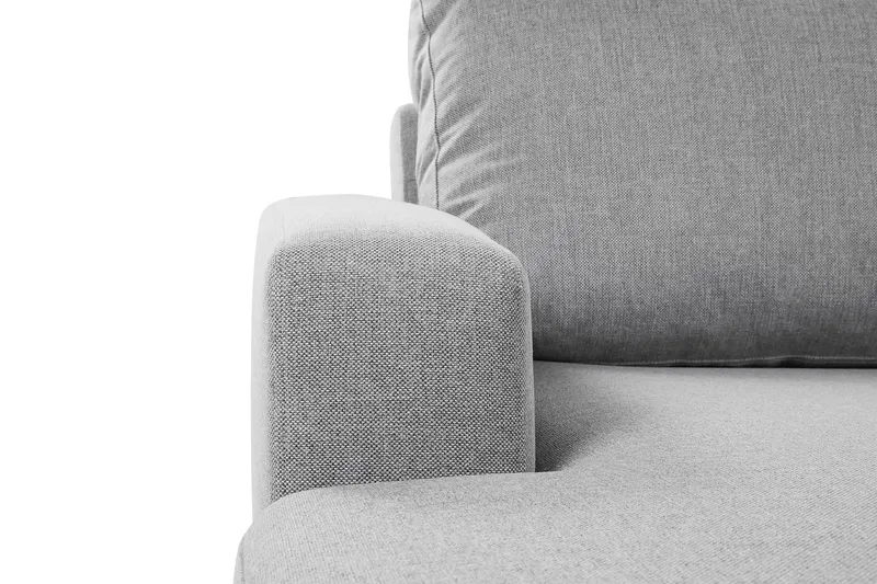 Crazy 4-seters Høyrevendt U-formet Large Sofa med Divan og Sjeselong i Stoff - Grå - Møbler - Sofaer - U-sofa