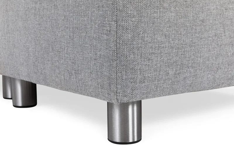 Crazy 4-seters Høyrevendt U-formet Large Sofa med Divan og Sjeselong i Stoff - Grå - Møbler - Sofaer - U-sofa