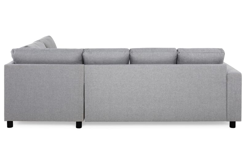 Crazy 4-seters Høyrevendt U-formet Large Sofa med Divan og Sjeselong i Stoff - Grå - Møbler - Sofaer - U-sofa