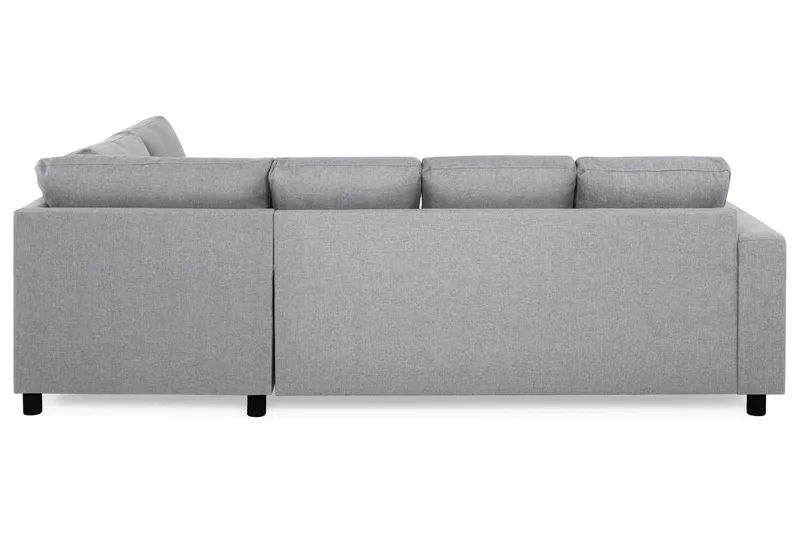 Crazy 4-seters Høyrevendt U-formet Large Sofa med Divan og Sjeselong i Stoff - Grå - Møbler - Sofaer - U-sofa