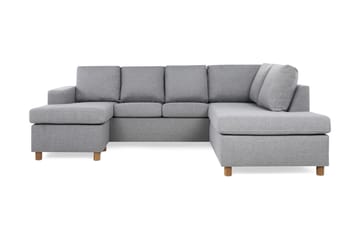 Crazy 4-seters Høyrevendt U-formet Large Sofa med Divan og Sjeselong i Stoff
