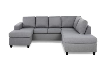 Crazy 4-seters Høyrevendt U-formet Large Sofa med Divan og Sjeselong i Stoff