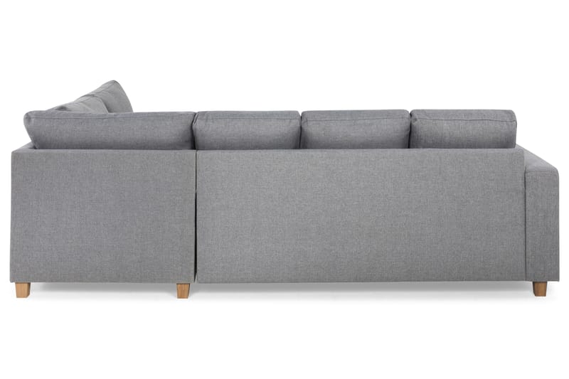 Crazy 4-seters Høyrevendt U-formet Large Sofa med Divan og Sjeselong i Stoff - Grå - Møbler - Sofaer - U-sofa