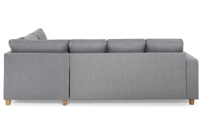 Crazy 4-seters Høyrevendt U-formet Large Sofa med Divan og Sjeselong i Stoff - Grå - Møbler - Sofaer - U-sofa