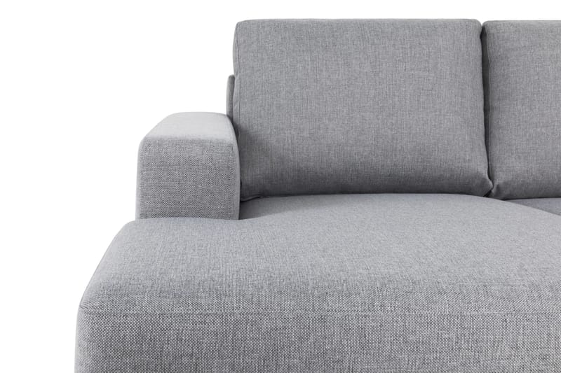 Crazy 4-seters Høyrevendt U-formet Large Sofa med Divan og Sjeselong i Stoff - Grå - Møbler - Sofaer - U-sofa