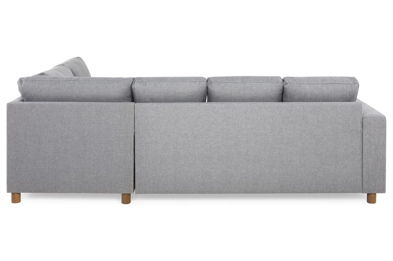 Crazy 4-seters Høyrevendt U-formet Large Sofa med Divan og Sjeselong i Stoff - Grå - Møbler - Sofaer - U-sofa