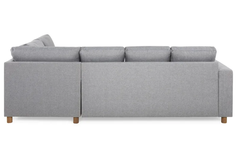 Crazy 4-seters Høyrevendt U-formet Large Sofa med Divan og Sjeselong i Stoff - Grå - Møbler - Sofaer - U-sofa