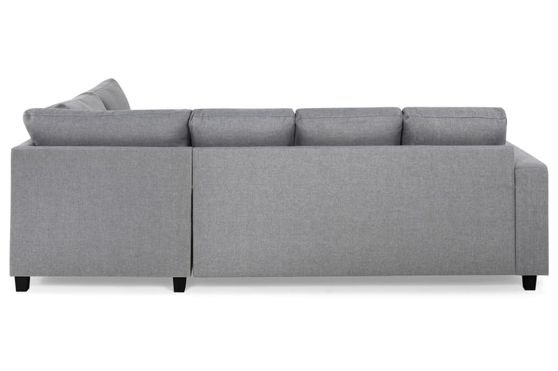 Crazy 4-seters Høyrevendt U-formet Large Sofa med Divan og Sjeselong i Stoff - Grå - Møbler - Sofaer - U-sofa