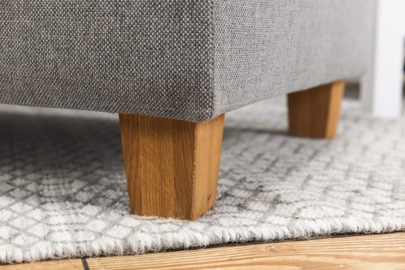 Crazy 4-seters Høyrevendt U-formet Large Sofa med Divan og Sjeselong i Stoff - Grå - Møbler - Sofaer - U-sofa