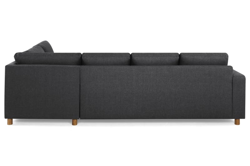 Crazy 4-seters Høyrevendt U-formet Large Sofa med Divan og Sjeselong i Stoff - Mørk grå - Møbler - Sofaer - U-sofa