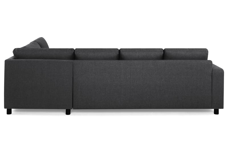 Crazy 4-seters Høyrevendt U-formet Large Sofa med Divan og Sjeselong i Stoff - Mørk grå - Møbler - Sofaer - U-sofa